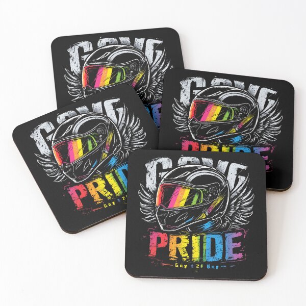 Item preview, Gay biker pride helmet, rainbow graphic designed and sold by InkDazzle.