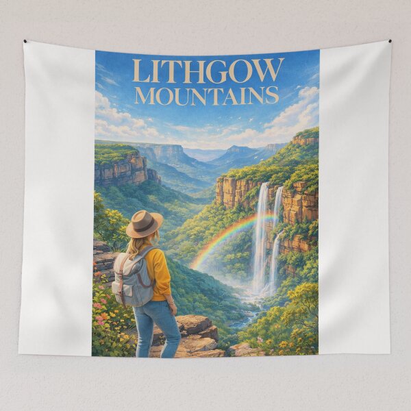 Item preview, Lithgow Blue Mountains New South Wales Scenic Valley and Waterfall Vista designed and sold by Places On Earth.