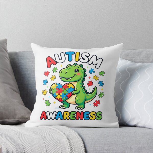 Item preview, unny Autism Awareness Dinosaur Puzzle Kids Dino Lover Illustration designed and sold by NADIASHOP86.