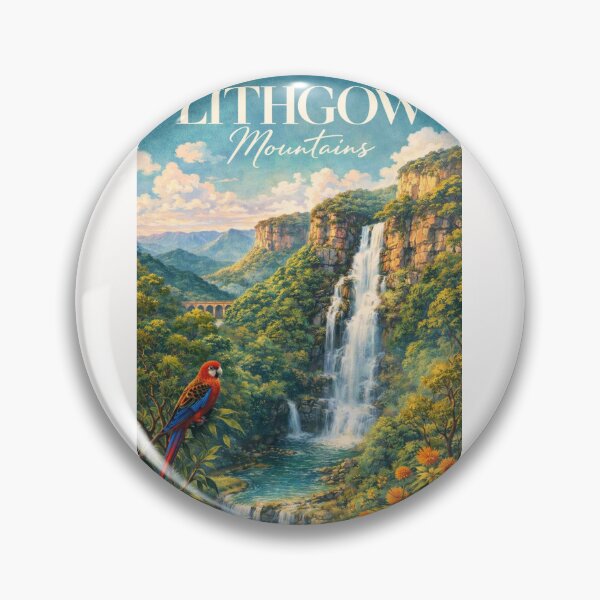 Item preview, Lithgow Blue Mountains Waterfall Valley with Native Wildlife New South Wales designed and sold by Places On Earth.