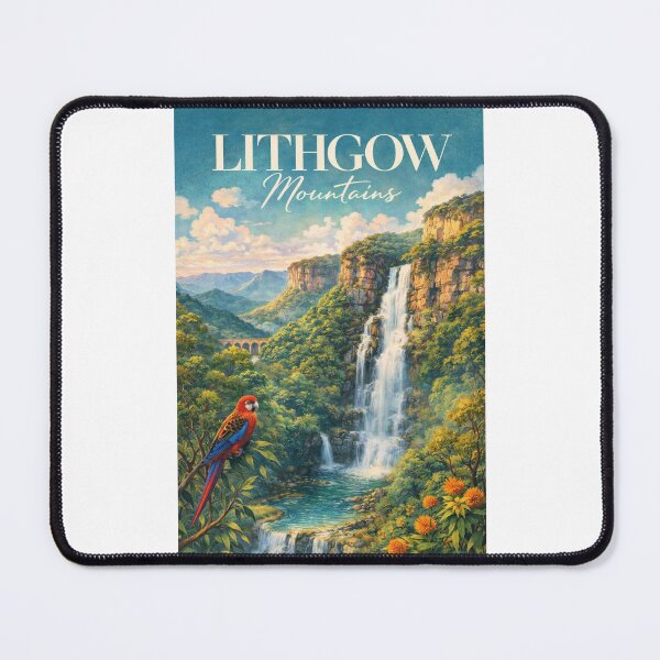 Item preview, Lithgow Blue Mountains Waterfall Valley with Native Wildlife New South Wales designed and sold by Places On Earth.