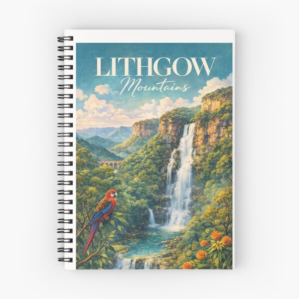 Item preview, Lithgow Blue Mountains Waterfall Valley with Native Wildlife New South Wales designed and sold by Places On Earth.