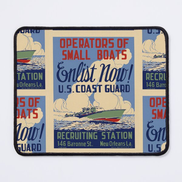 Item preview, Military Boat Recruitment Coast Guard Advertisement Poster : Vintage designed and sold by artofuniverse.
