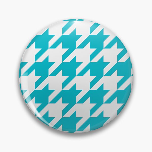 Item preview, White And Cyan Houndstooth Pattern designed and sold by pattern-archive.