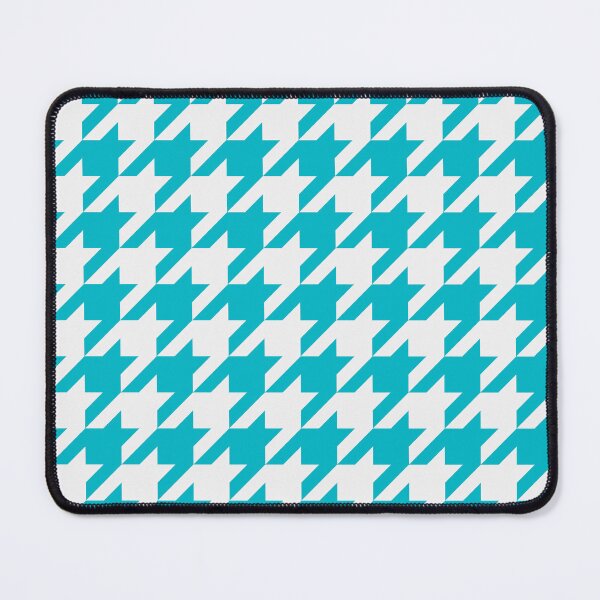 Item preview, White And Cyan Houndstooth Pattern designed and sold by pattern-archive.