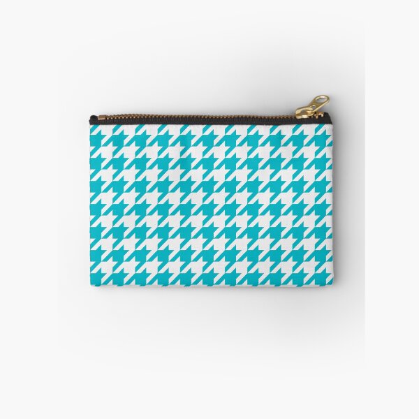 Item preview, White And Cyan Houndstooth Pattern designed and sold by pattern-archive.