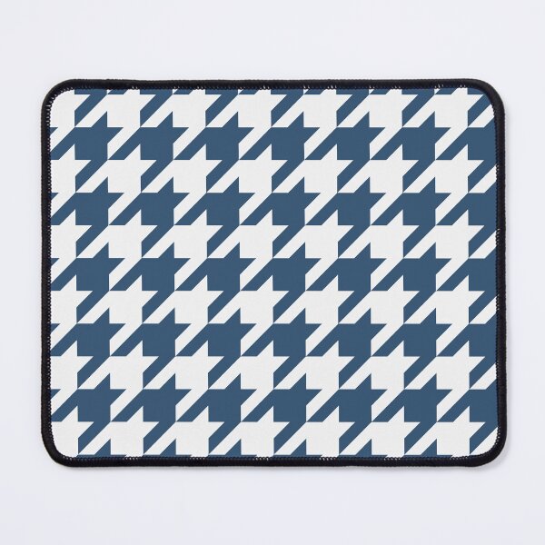 Item preview, White And Denim Houndstooth Pattern designed and sold by pattern-archive.