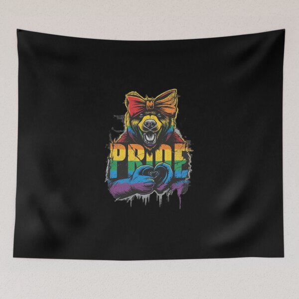 Item preview, Rainbow bear pride – Colorful LGBTQ Gay Art designed and sold by InkDazzle.