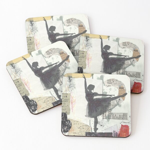 Item preview, Abstract Ballerina Collage Art Print – Vintage Mixed Media Dance Poster, Grunge Aesthetic Wall Art, Modern Ballet Silhouette Decor designed and sold by art2print.