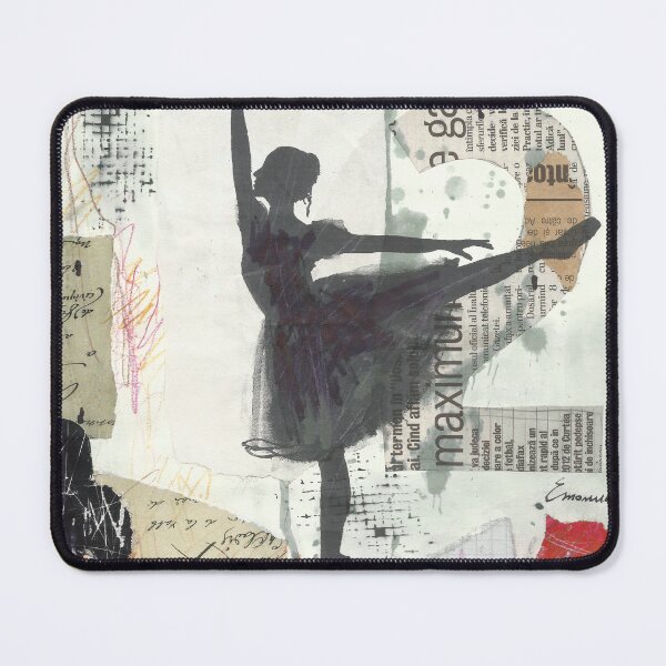Item preview, Abstract Ballerina Collage Art Print – Vintage Mixed Media Dance Poster, Grunge Aesthetic Wall Art, Modern Ballet Silhouette Decor designed and sold by art2print.