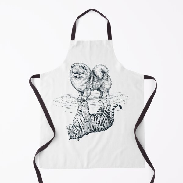 Item preview, Vintage Pomeranian Reflection Tiger Dog Lover designed and sold by DoodleTortle.