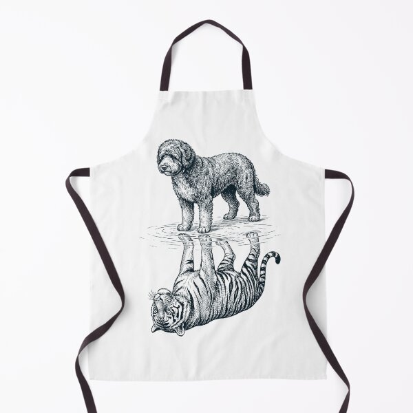 Item preview, Vintage Portuguese Water Dog Reflection Tiger Dog Lover designed and sold by DoodleTortle.