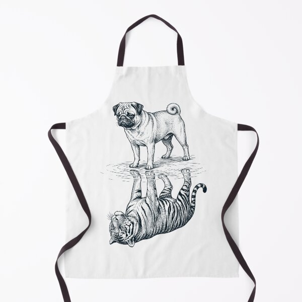 Item preview, Vintage Pug Reflection Tiger Dog Lover designed and sold by DoodleTortle.