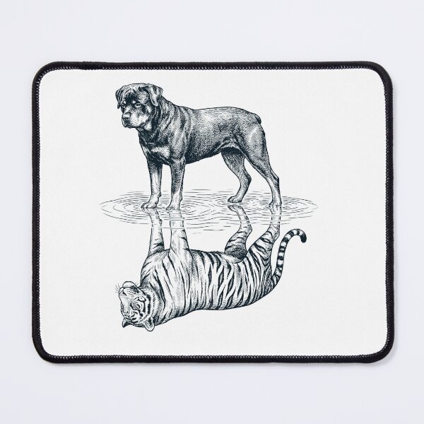 Item preview, Vintage Rottweiler Reflection Tiger Dog Lover designed and sold by DoodleTortle.