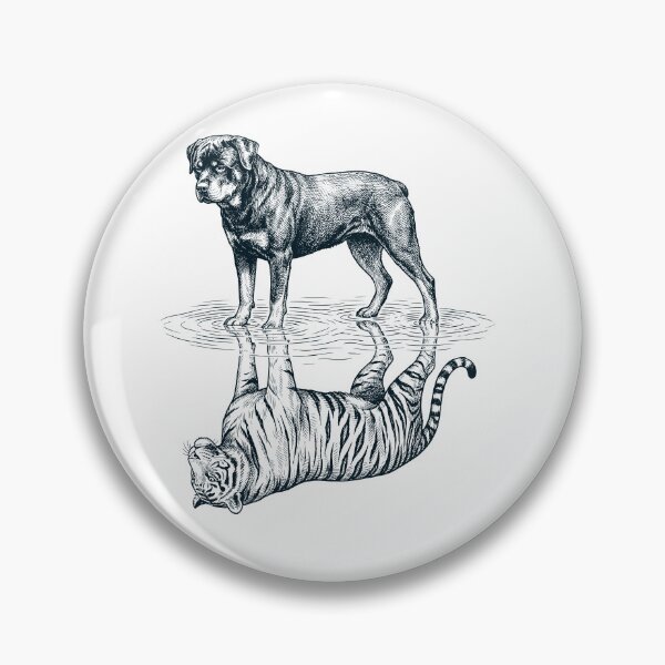 Item preview, Vintage Rottweiler Reflection Tiger Dog Lover designed and sold by DoodleTortle.