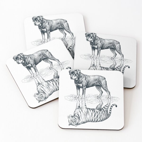 Item preview, Vintage Rottweiler Reflection Tiger Dog Lover designed and sold by DoodleTortle.