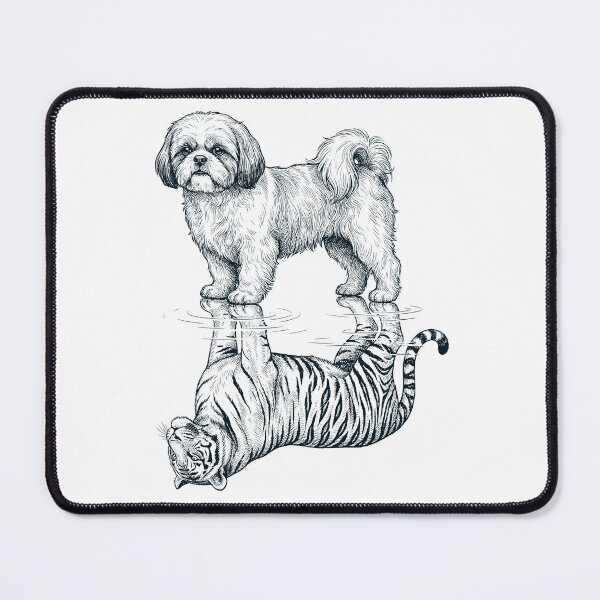 Item preview, Vintage Shih Tzu Reflection Tiger Dog Lover designed and sold by DoodleTortle.