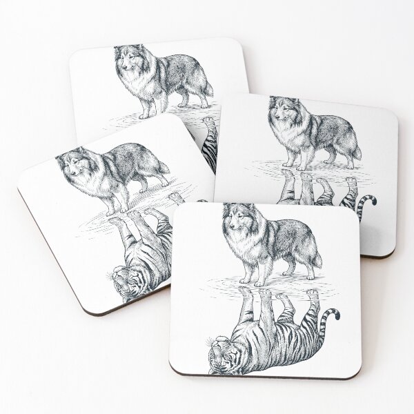 Item preview, Vintage Shetland Sheepdog Reflection Tiger Dog Lover designed and sold by DoodleTortle.