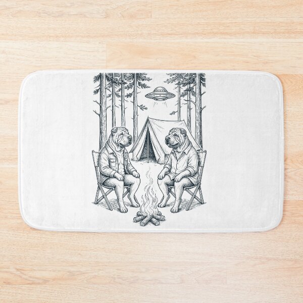 Item preview, Vintage Chinese Shar Pei Camping UFO Dog Mom Dad Lover designed and sold by TerryConnells.