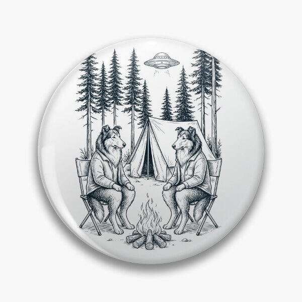 Item preview, Vintage Collie Camping UFO Dog Mom Dad Lover designed and sold by TerryConnells.