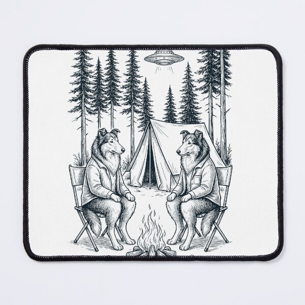Item preview, Vintage Collie Camping UFO Dog Mom Dad Lover designed and sold by TerryConnells.