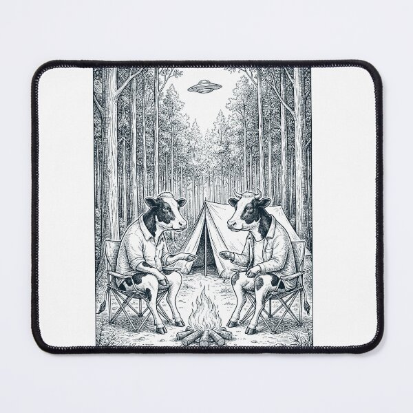 Item preview, Vintage Cow Camping UFO Animal Lover designed and sold by TerryConnells.