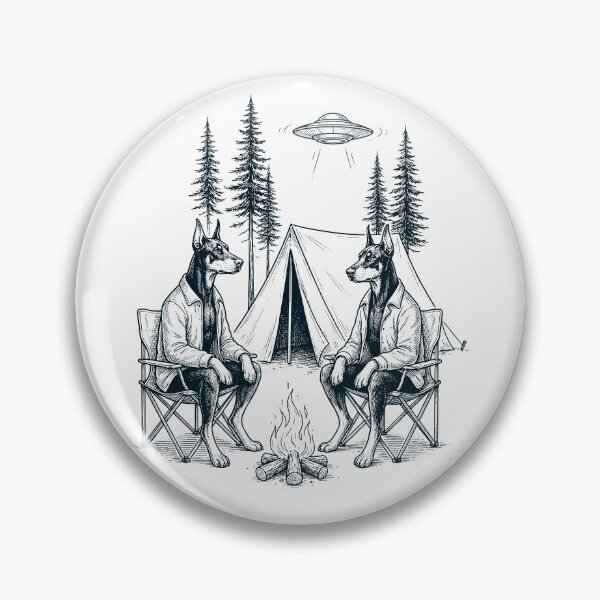 Item preview, Vintage Doberman Pinscher Camping UFO Dog Mom Dad Lover designed and sold by TerryConnells.