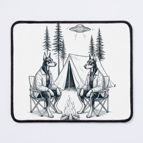 Item preview, Vintage Doberman Pinscher Camping UFO Dog Mom Dad Lover designed and sold by TerryConnells.