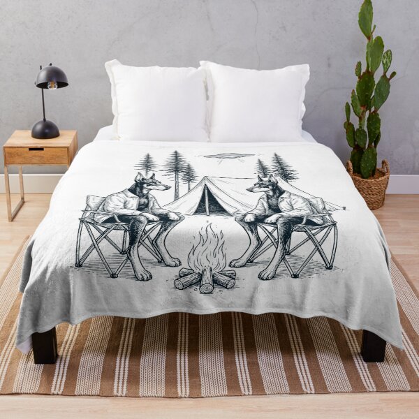 Item preview, Vintage Doberman Pinscher Camping UFO Dog Mom Dad Lover designed and sold by TerryConnells.