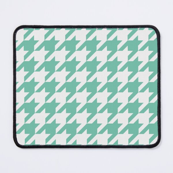 Item preview, White And Pastel Green Houndstooth Pattern designed and sold by pattern-archive.