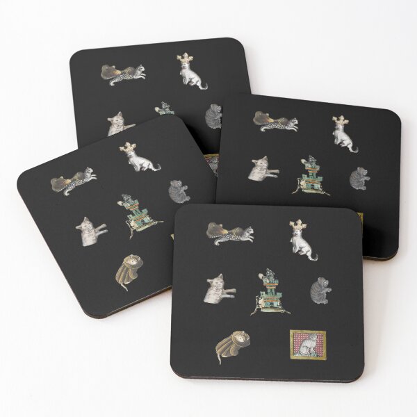 Item preview, Bizarre Medieval Marginalia Cats Pattern designed and sold by wunuhrhzjx25.