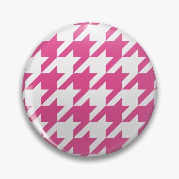 Item preview, White And Hot Pink Houndstooth Pattern designed and sold by pattern-archive.