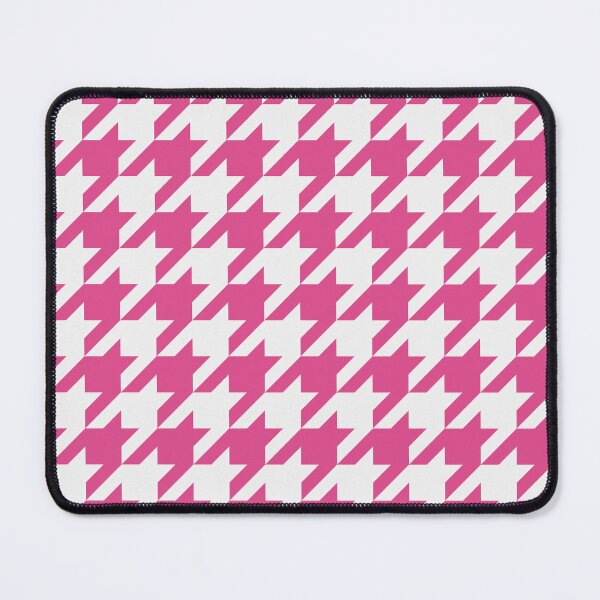 Item preview, White And Hot Pink Houndstooth Pattern designed and sold by pattern-archive.