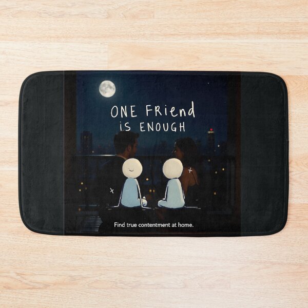 Item preview, One Friend Is Enough — Moonlit Balcony Embrace | Find True Containment at Home designed and sold by Creative-RE.