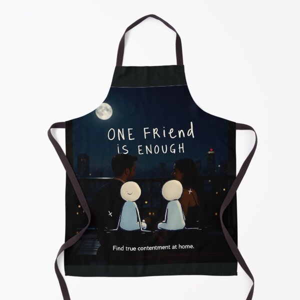 Item preview, One Friend Is Enough — Moonlit Balcony Embrace | Find True Containment at Home designed and sold by Creative-RE.