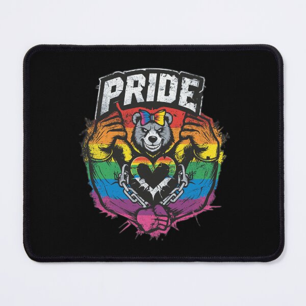 Item preview, Muscular Rainbow Bear Pride LGBT Community Artwork designed and sold by InkDazzle.