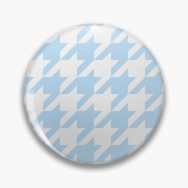 Item preview, White And Ice Blue Houndstooth Pattern designed and sold by pattern-archive.