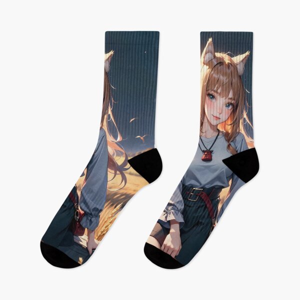 Item preview, Holo spice and wolf Twilight Wheat Field Calm designed and sold by riadjamai.