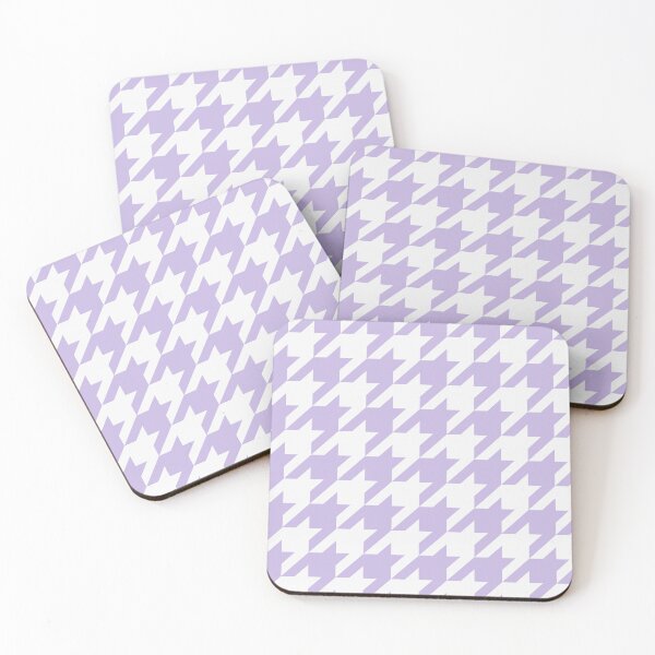 Item preview, White And Lavender Houndstooth Pattern designed and sold by pattern-archive.