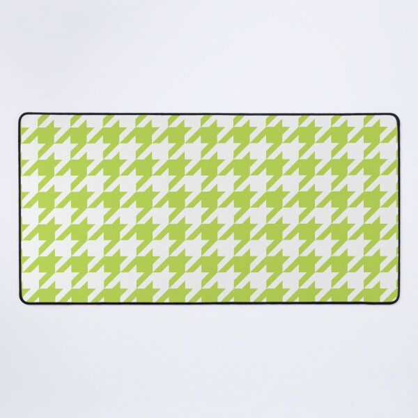Item preview, White And Lime Houndstooth Pattern designed and sold by pattern-archive.