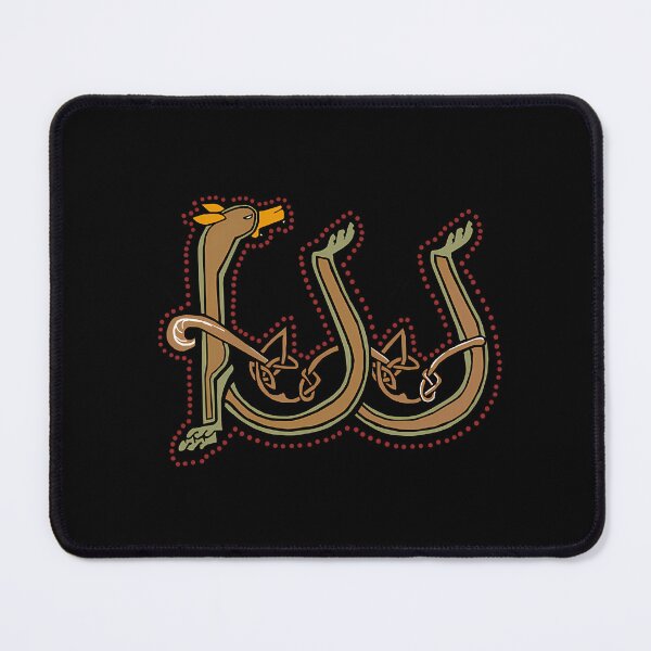 Item preview, Celtic Hound Letter W Medieval Marginalia designed and sold by wunuhrhzjx25.