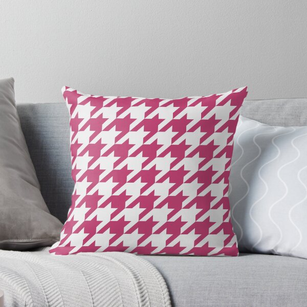 Item preview, White And Magenta Houndstooth Pattern designed and sold by pattern-archive.
