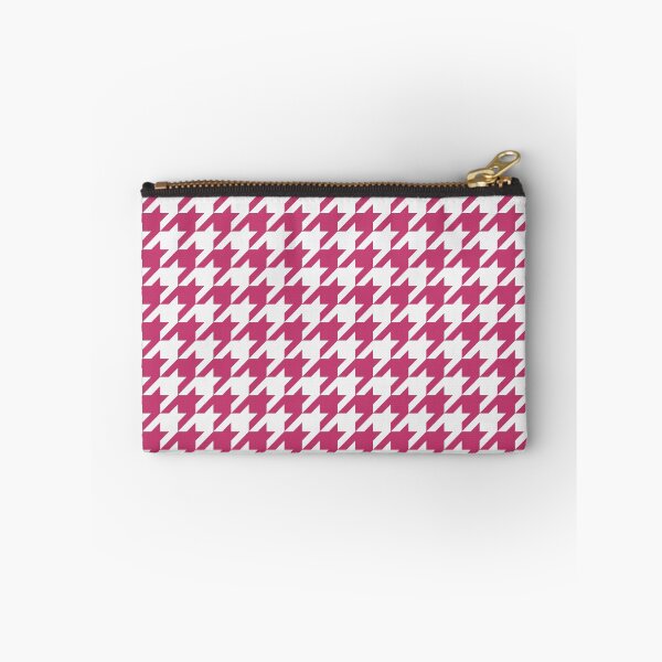 Item preview, White And Magenta Houndstooth Pattern designed and sold by pattern-archive.