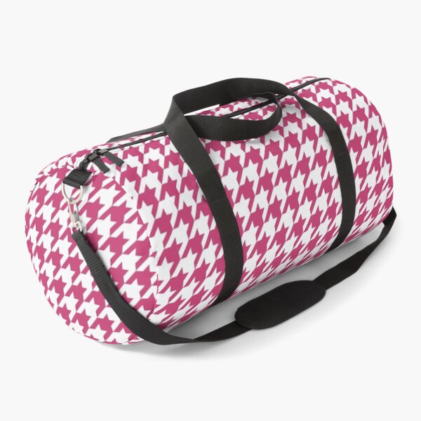 Item preview, White And Magenta Houndstooth Pattern designed and sold by pattern-archive.