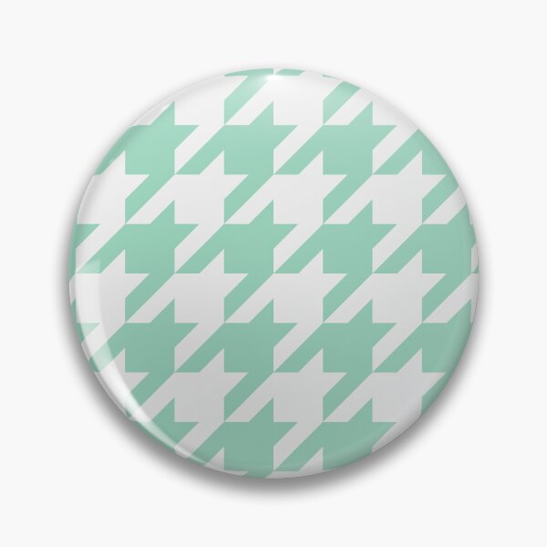 Item preview, White And Mint Houndstooth Pattern designed and sold by pattern-archive.