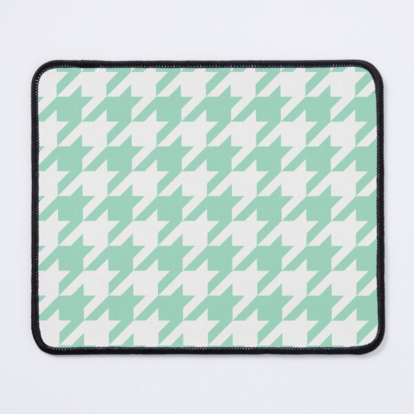 Item preview, White And Mint Houndstooth Pattern designed and sold by pattern-archive.