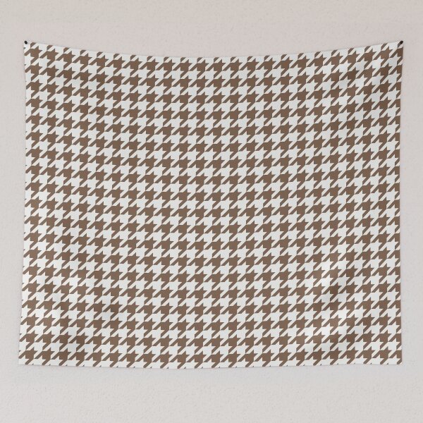 Item preview, White And Mocha Houndstooth Pattern designed and sold by pattern-archive.