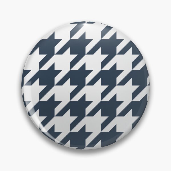 Item preview, White And Navy Houndstooth Pattern designed and sold by pattern-archive.