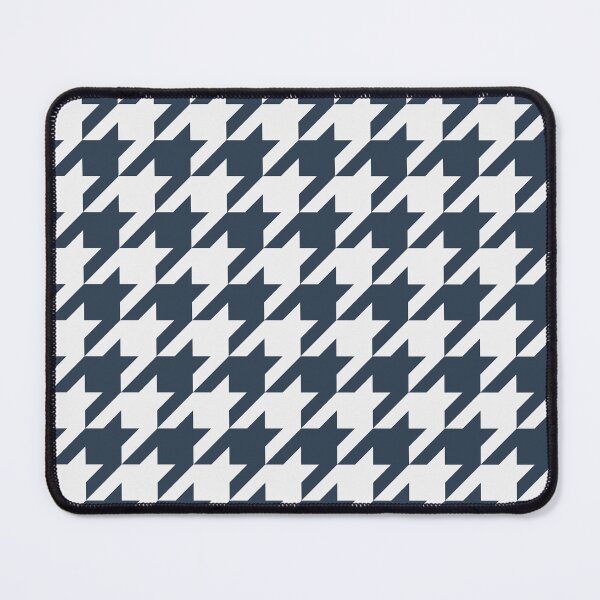 Item preview, White And Navy Houndstooth Pattern designed and sold by pattern-archive.