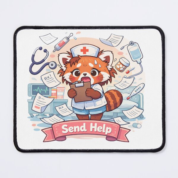 Item preview, Send Help – Nurse Panda designed and sold by Creative and Humorous Arts.